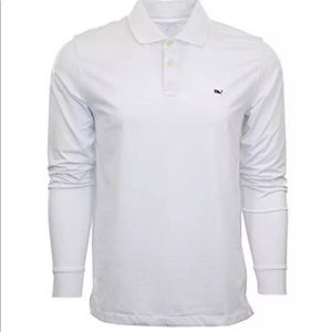 Men’s Vineyard Vines White Long Sleeve Polo